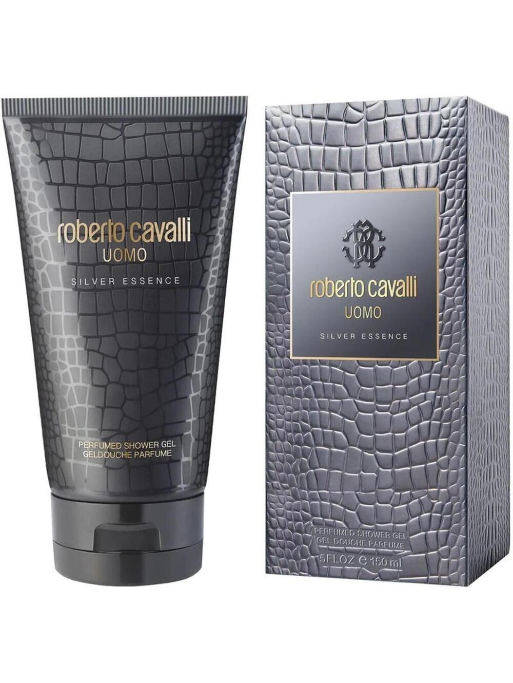 Roberto Cavalli Uomo Silver Essence 150ml Shower Gel for Men – Luxury Men's Body
